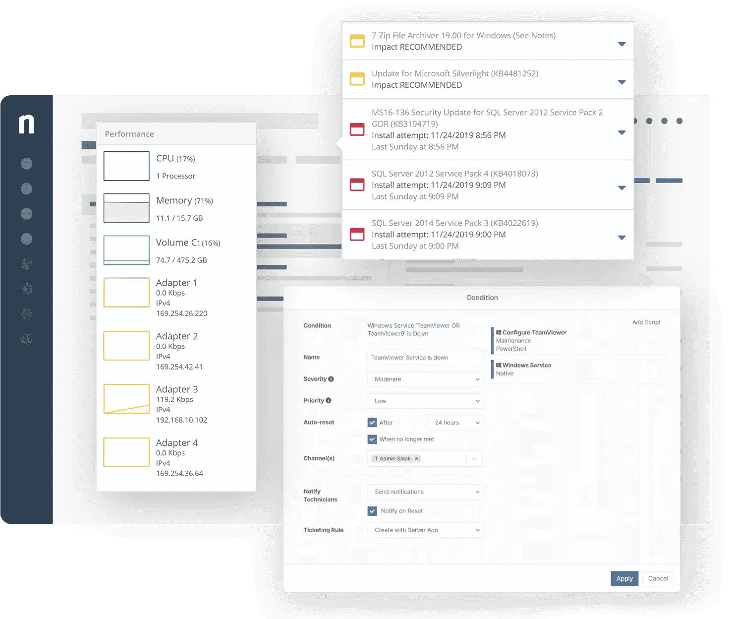 Remote Monitoring and Alerting screenshots collage