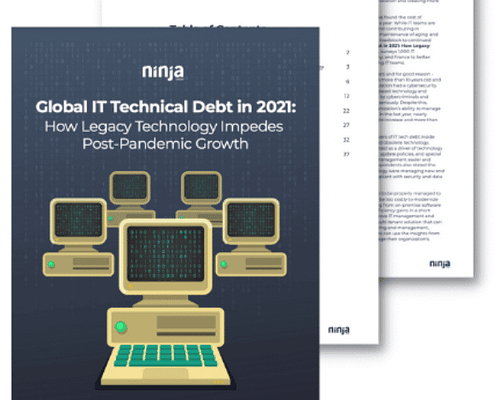 Il debito tecnico dell'IT a livello globale nel 2021