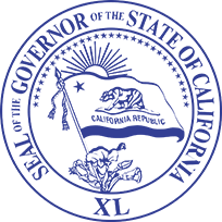 Het logo van het kantoor van de gouverneur van Californië
