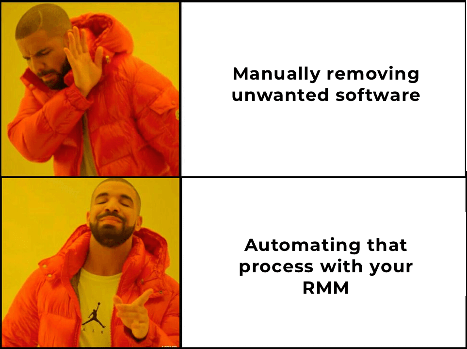 automating software removal with rmm