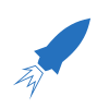 Rocket blue icon