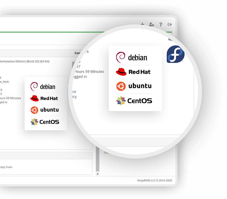 Patch management per Linux CentOS, Ubuntu, Fedora NinjaOne