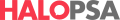 Halopsa red gray logo