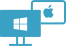 Multi platform icon blue