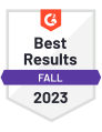 G2 Best Results Fall 2023 badge