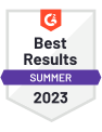 G2 Best Results Summer 2023 Badge
