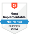 Most Implementable Mid-Market Summer 2023 Badge