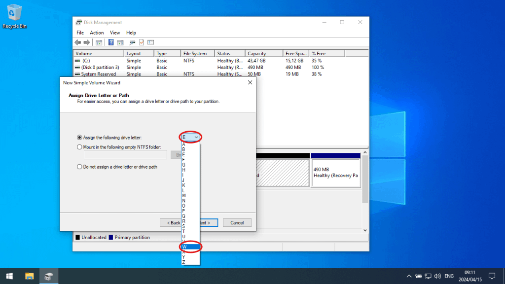 Partitioning a Hard Drive in Windows 10