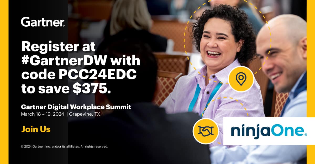 Register at #GartnerDW with code PCC24EDC to save $375