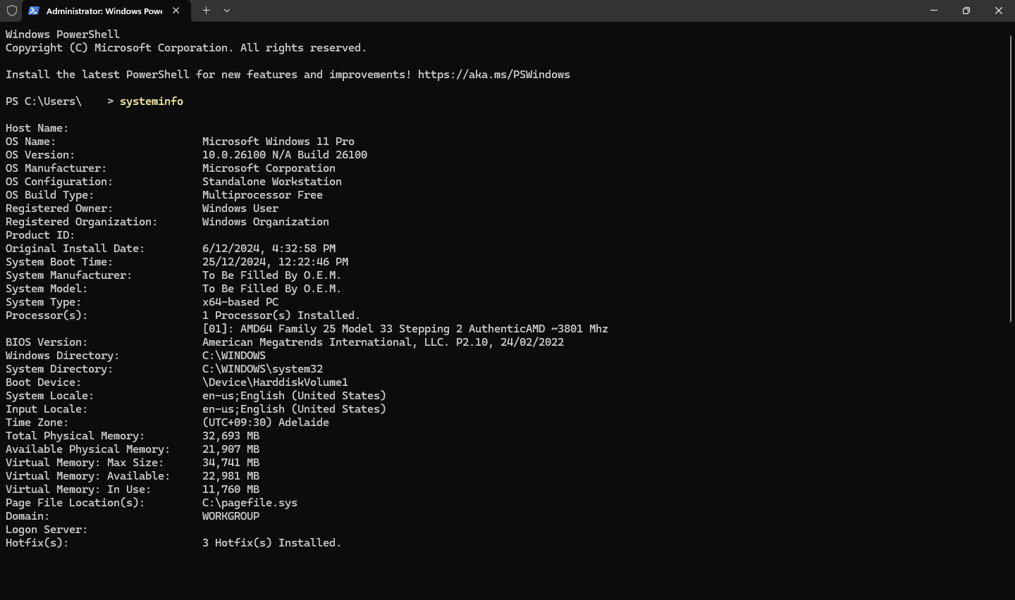 Command Prompt or Powershell