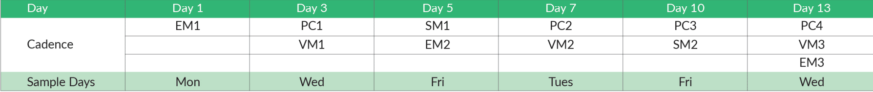 msp sales cadence example 3