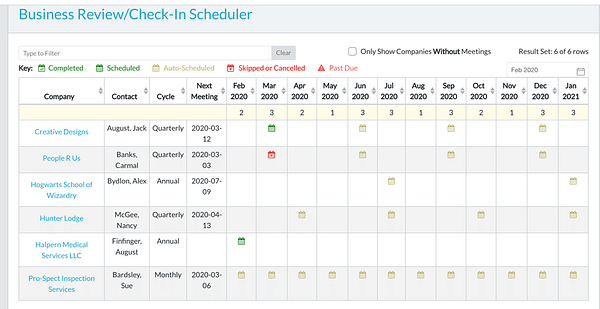 MSP Client Business Review Scheduler