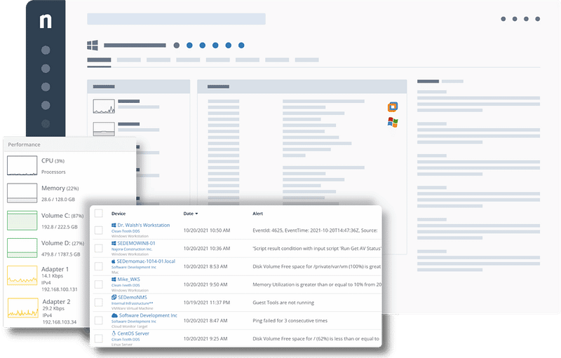 Captura de pantalla de los activos de seguridad informática empresarial