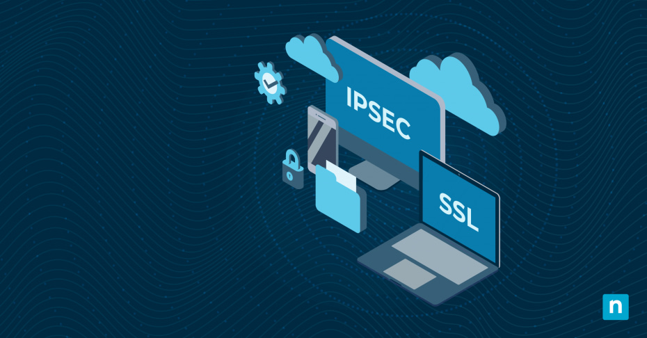 An image of a compute and laptop for the blog "SSL VPN vs IPsec: A Comparison"