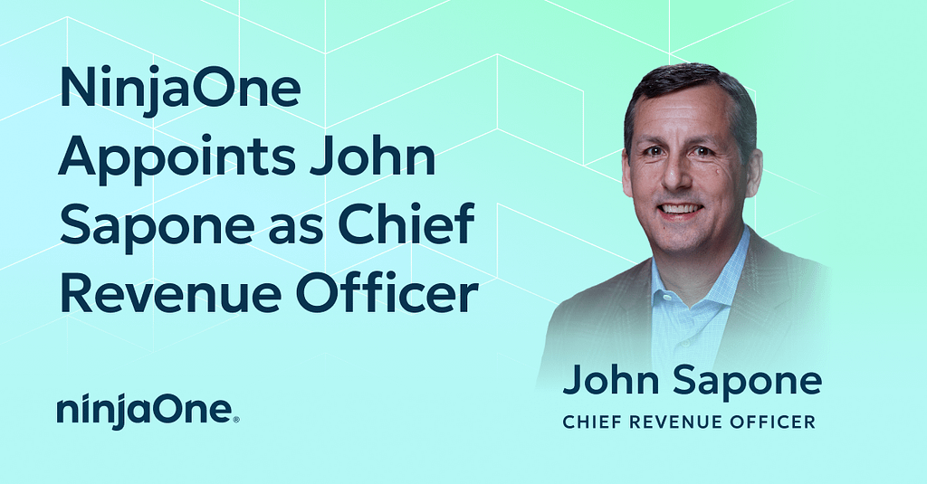 John Sapone NinjaOne benoemt John Sapone tot Chief Revenue Officer