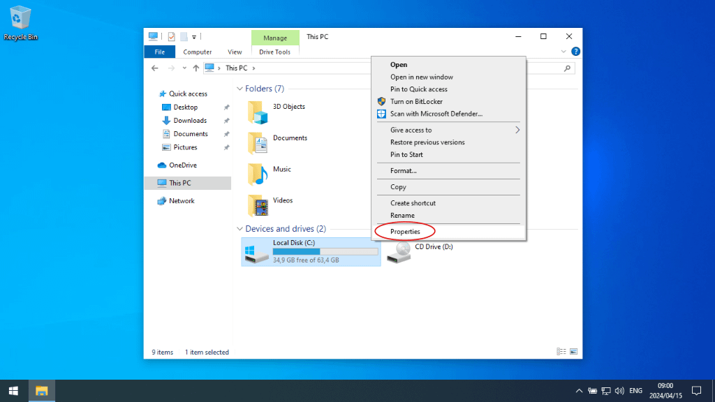 Partitioning a Hard Drive in Windows 10