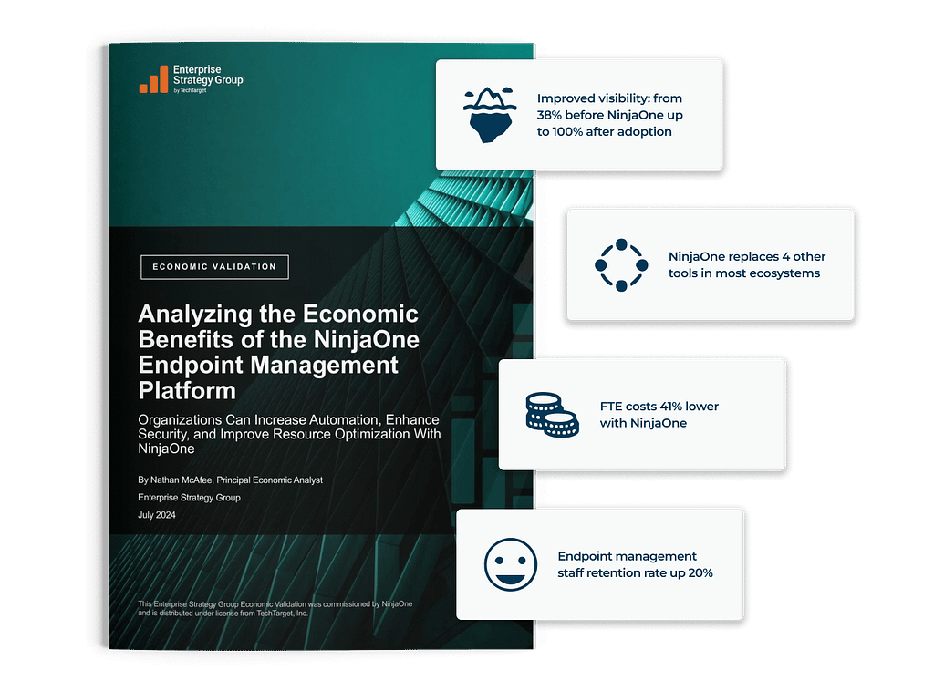 N1-1159 ESG Economic Validation Report - LP hero image Analyzing the Economic Benefits of the NinjaOne Endpoint Management System