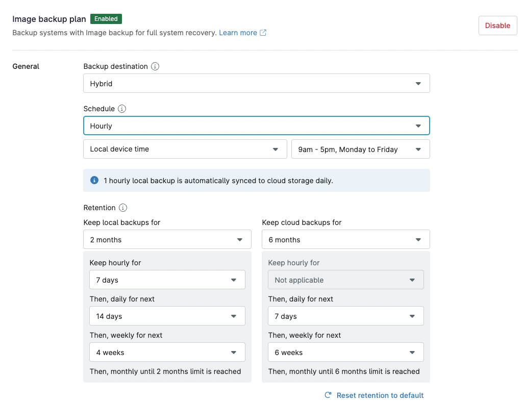 Screenshot di Image Backup Engine