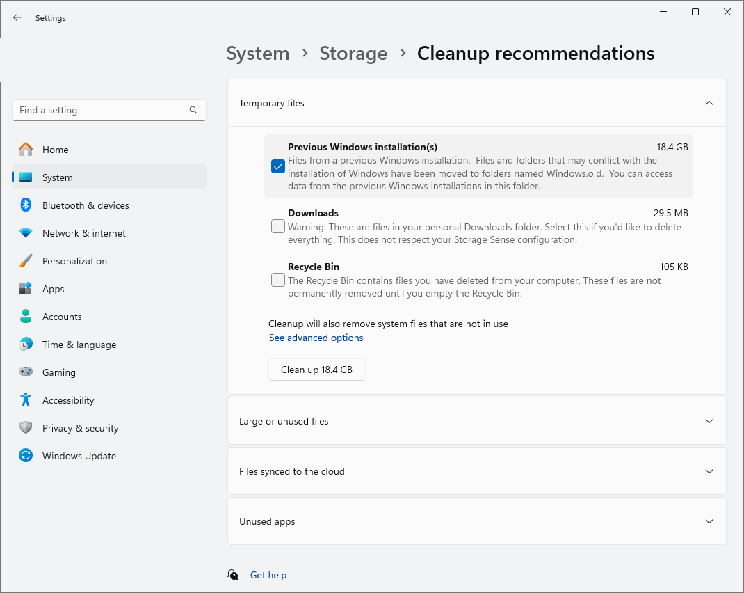 Fehlersuche bei häufigen Storage Sense-Problemen