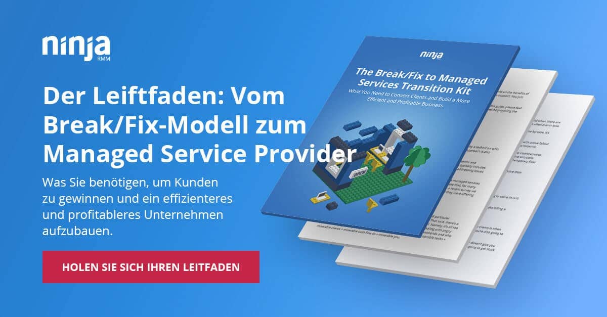 Leitfaden Break-Fix zu Managed Service Provider