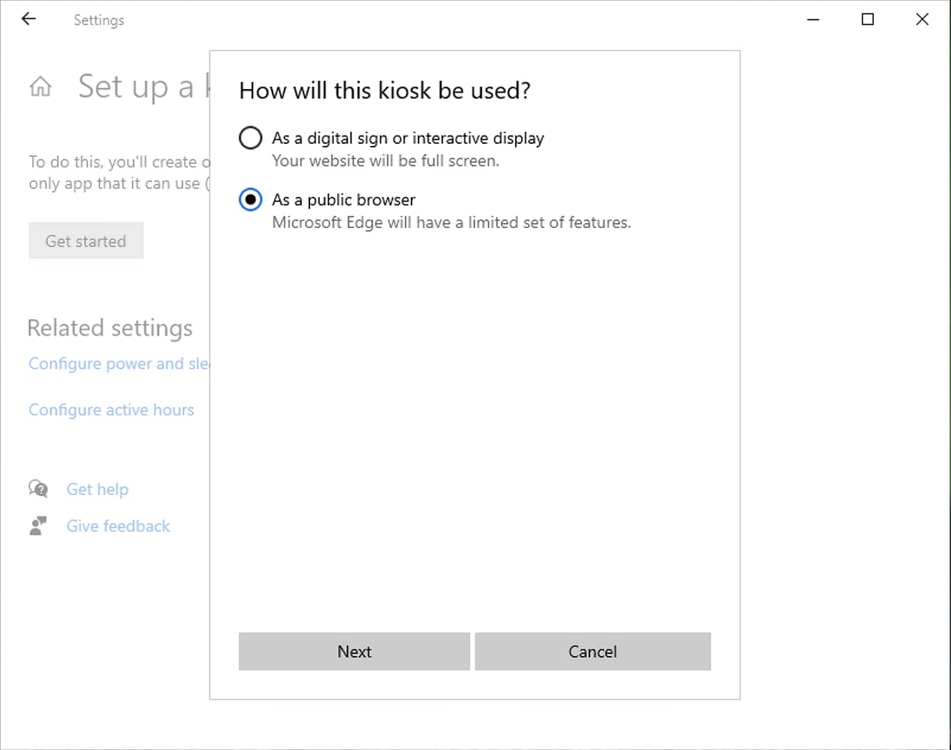 Configure your kiosk as a public broswer