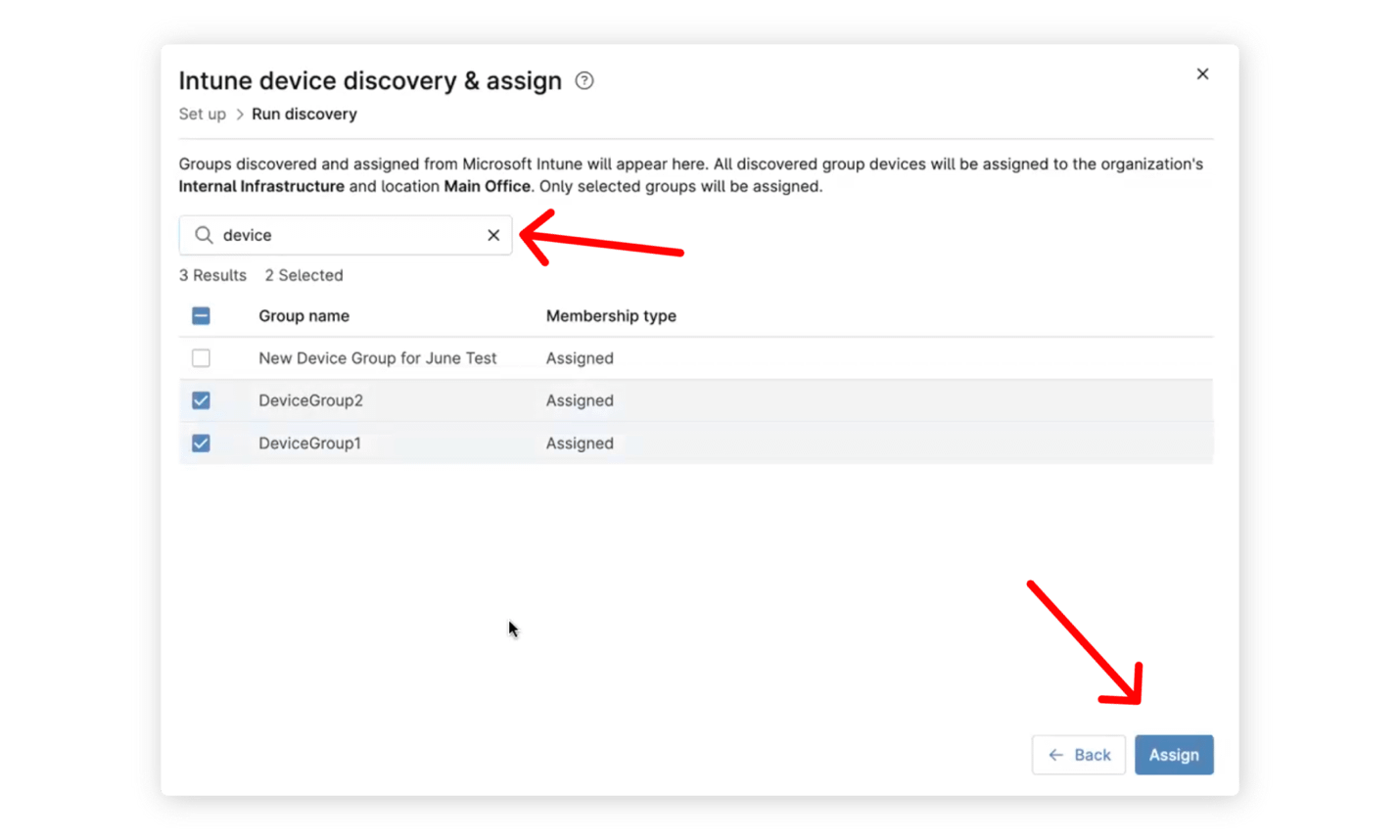 Microsoft Intune integration screenshot
