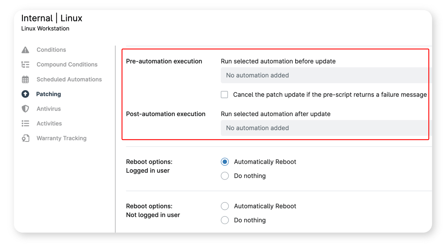 Linux Pre- and Post-Patching Scripts screenshot