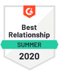 G2 badge - Best relationship - NinjaOne