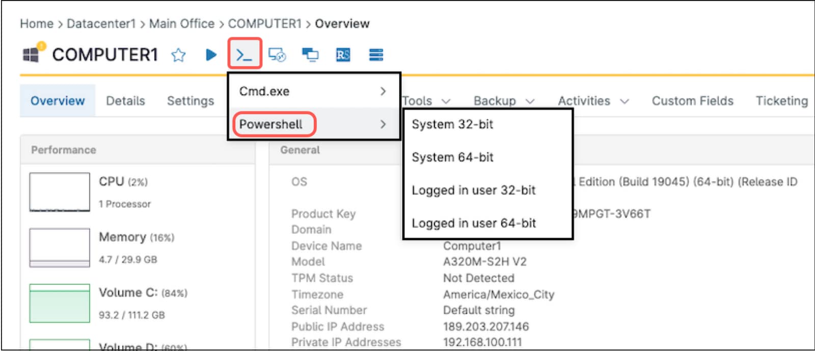 PowerShell-Eingabeaufforderung