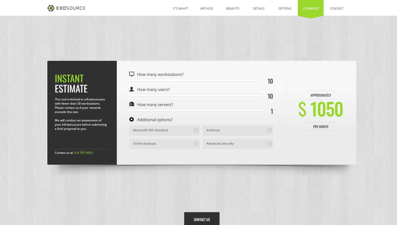 ExoSource home page