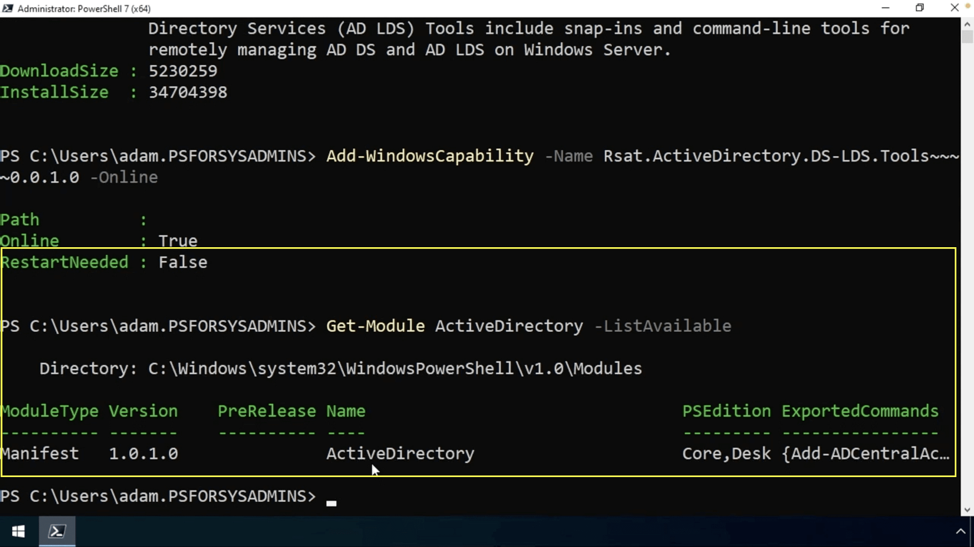 Available AD Module