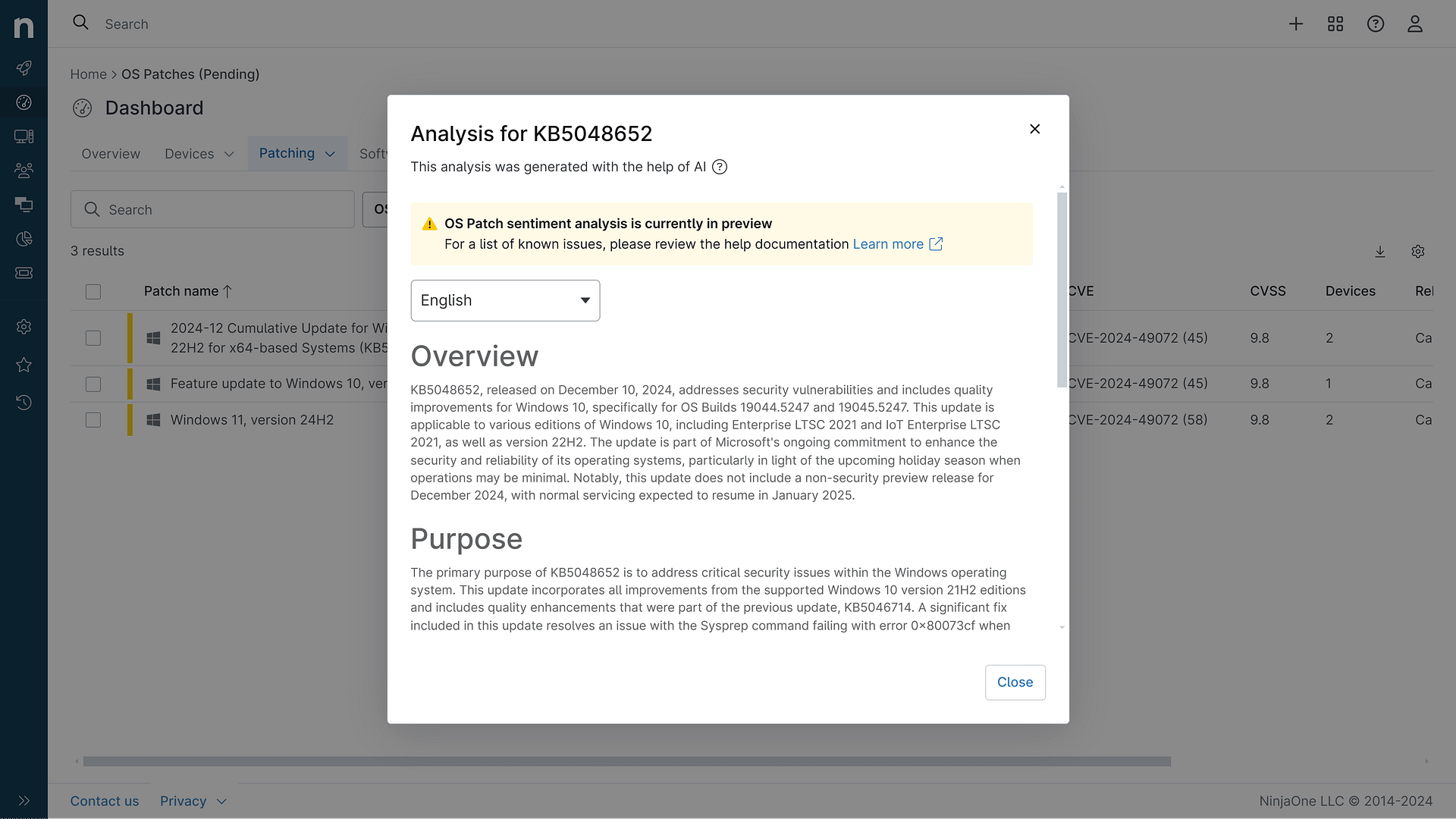 Kb5053596 details issues feedback ninjaone