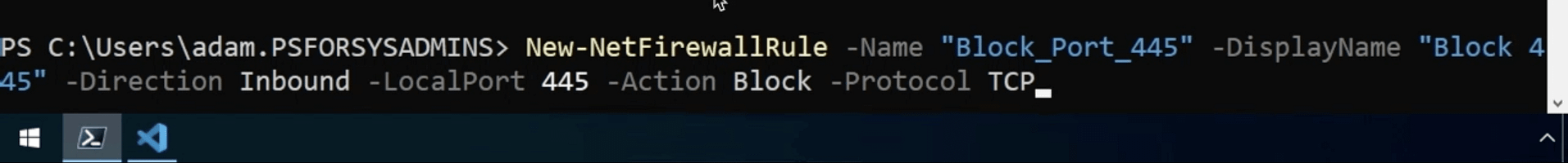 New NetFirewallRule