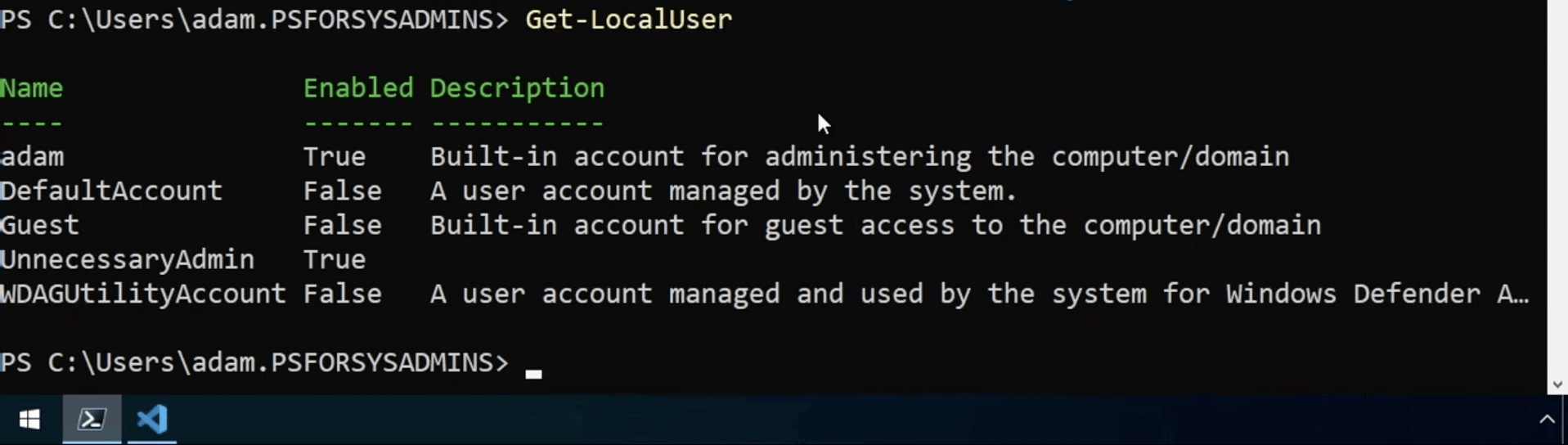 Get LocalUser