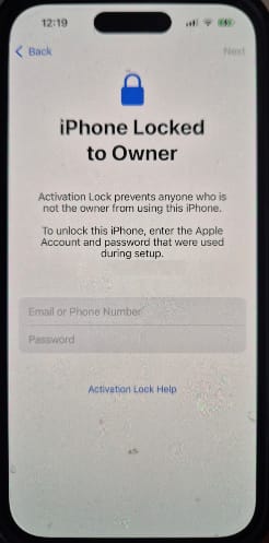 iPhone Locked to Owner