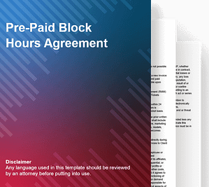 Pre-paid block hours agreement