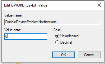 DWORD Value name and data