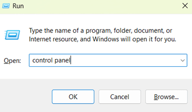 Open Control Panel