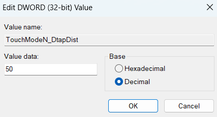 Set DWORD value