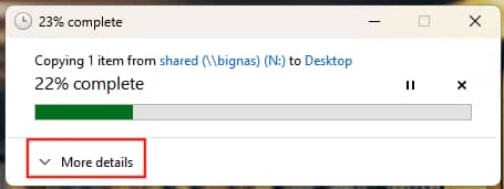 More details option