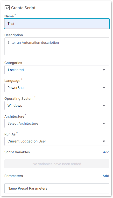 Customers can set default "Run As" to be something other than "System."