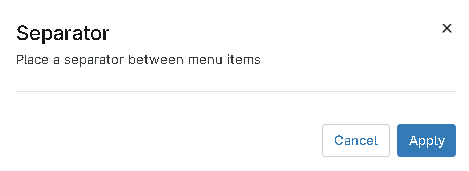 Separator menu item