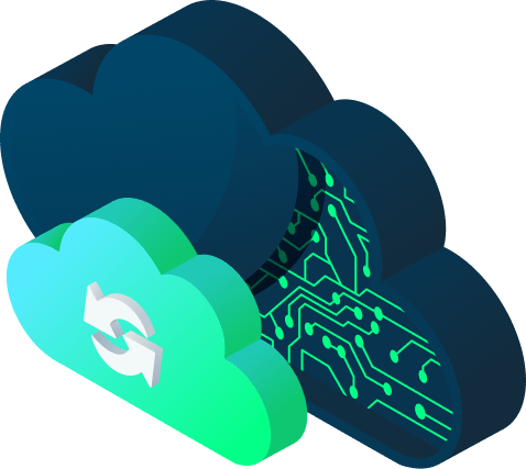 Why third-party backup is critical two clouds with a bqckup icon