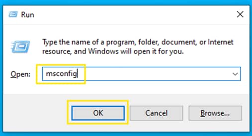 Command to open Run dialog box