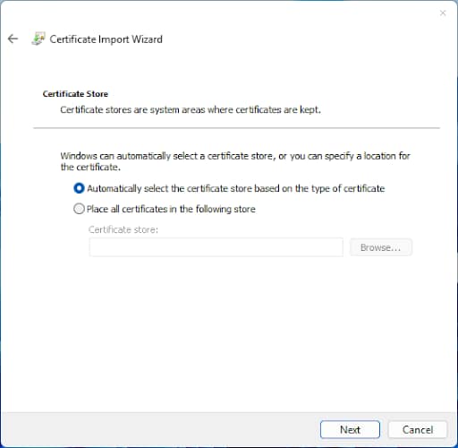 Certificate Store
