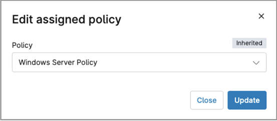 Edit assigned policy