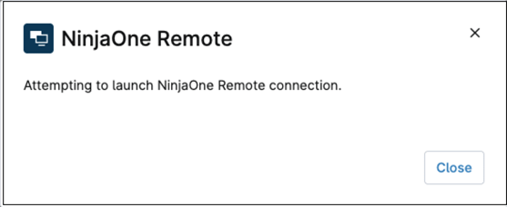 NinjaOne Remote connection window