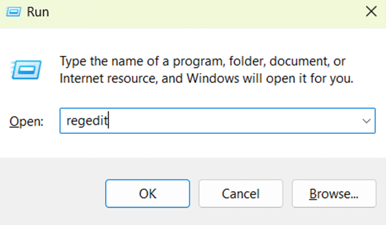 Open Registry Editor