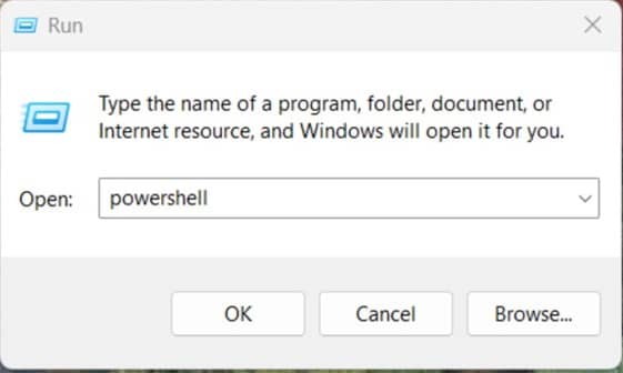 Ouvrir PowerShell
