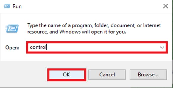 Opening the Control Panel